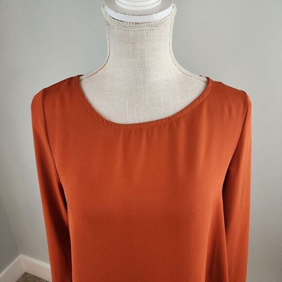 EVERLY WOMEN'S LONG SLEEVE PULLOVER BLOUSE WITH BACK PLEAT SIZE SMALL - Picture 2 of 9